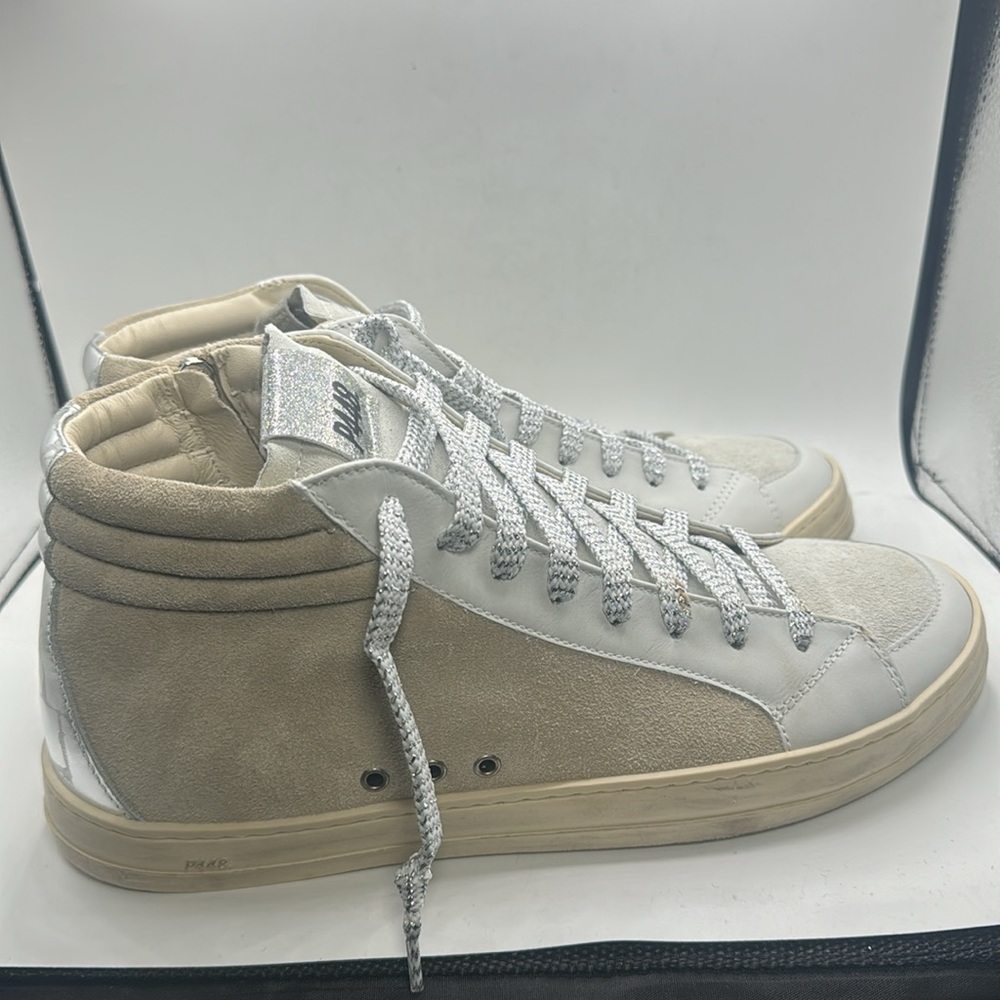 P448 High Top Skate Flex Sneakers Metallic